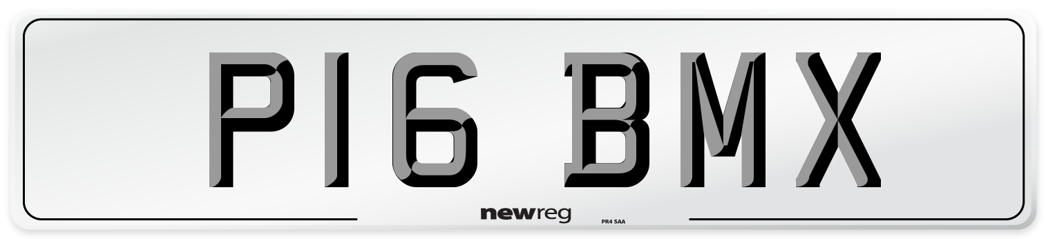 P16 BMX Number Plate from New Reg